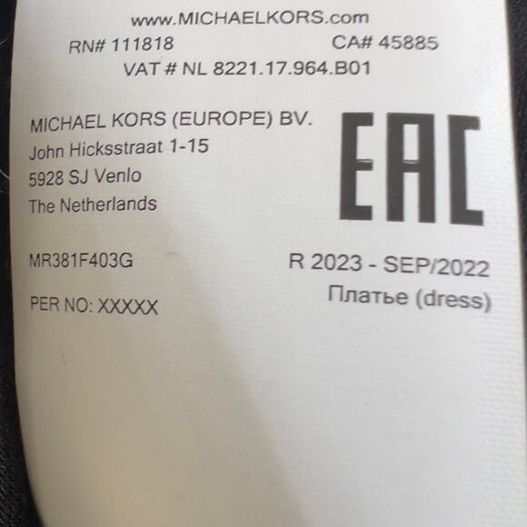 MICHAEL MICHAEL KORS LONG SLEEVE CUTOUT MINI DRESS IN BLACK NWT WOMEN'S SIZE XL - Picture 14 of 14